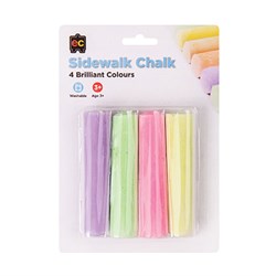 EC Footpath Chalk Asst Cols Pack of 4